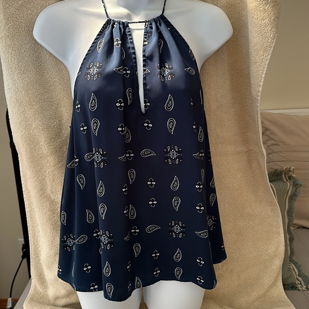The Fifth Label, blue paisley sexy blouse top - Picture 6 of 10